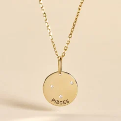 Online Histoire d'Or Pendentif Or Jaune Astraea Oxyde De Zirconium