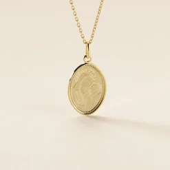 Histoire d'Or Pendentif Or Jaune Vierge A L'enfant* Bijoux Personnalisés|Pendentifs