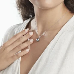 Histoire d'Or Pendentif Phila Or Blanc Perle De Culture De Tahiti* Pendentifs|Pendentifs