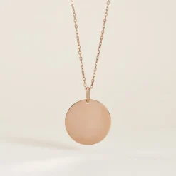 New Histoire d'Or Pendentif Sirona Pastille Gravable Or Rose