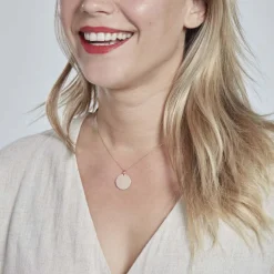 New Histoire d'Or Pendentif Sirona Pastille Gravable Or Rose