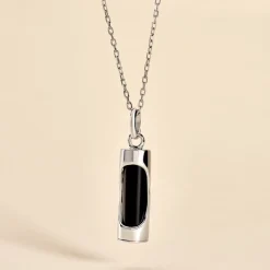 Histoire d'Or Pendentif Tiki Argent Blanc Onyx* Pendentifs|Pendentifs