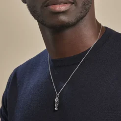 Histoire d'Or Pendentif Tiki Argent Blanc Onyx* Pendentifs|Pendentifs