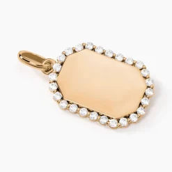 Hot Histoire d'Or Pendentif Tissem Plaqué Or Doré Oxyde De Zirconium