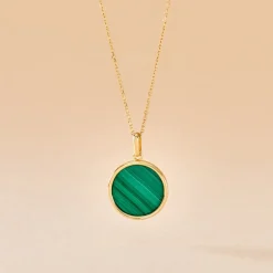 Histoire d'Or Pendentif Ultane Or Jaune Malachite* Pendentifs|Pendentifs