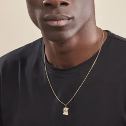 Histoire d'Or Pendentif Vierge A L'enfant Parchemin Or Jaune* Bijoux Personnalisés|Pendentifs