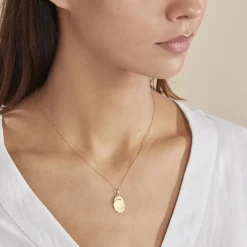 Histoire d'Or Pendentif Vierge Ovale Or Jaune* Bijoux Personnalisés|Pendentifs