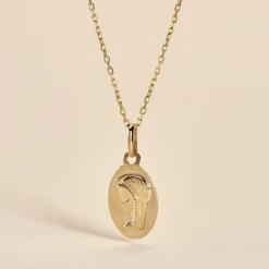 Outlet Histoire d'Or Pendentif Vierge Ovale Or Jaune