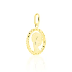 Hot Histoire d'Or Pendentif Vierge Rond Diamante Or Jaune Oxyde De Zirconium