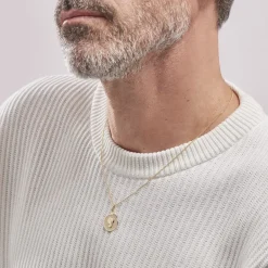 Histoire d'Or Pendentif Vierge Rond Or Jaune