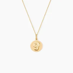 Histoire d'Or Pendentif Vierge Rond Or Jaune