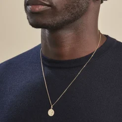 Histoire d'Or Pendentif Vierge Rond Or Jaune