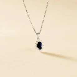 Histoire d'Or Pendentif Vladimir Or Blanc Saphir Diamants* Pendentifs|Pendentifs