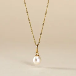 Histoire d'Or Pendentif Yoela Or Jaune Perle De Culture* Pendentifs|Pendentifs