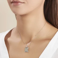 New Histoire d'Or Pendentif Zodiaque Parchemin Argent Blanc