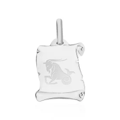 Histoire d'Or Pendentif Zodiaque Parchemin Argent Blanc* Bijoux Personnalisés|Pendentifs