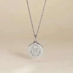 Clearance Histoire d'Or Pendentif Zodiaque Rond Argent Blanc