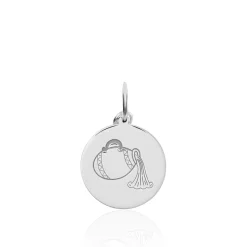 Clearance Histoire d'Or Pendentif Zodiaque Rond Argent Blanc