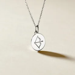 Sale Histoire d'Or Pendentif Zodiaque Rond Argent Blanc