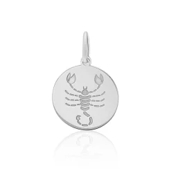 Histoire d'Or Pendentif Zodiaque Rond Argent Blanc* Bijoux Personnalisés|Pendentifs