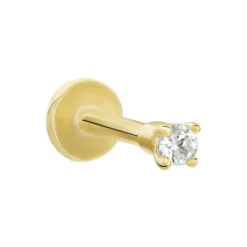 New Histoire d'Or Piercing De Labret Or Jaune Catala Oxyde De Zirconium