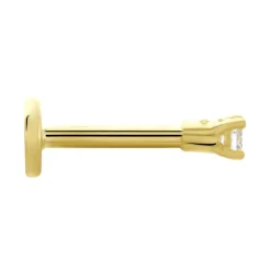 New Histoire d'Or Piercing De Labret Or Jaune Catala Oxyde De Zirconium