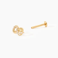 Clearance Histoire d'Or Piercing Erland Or Jaune Oxyde De Zirconium