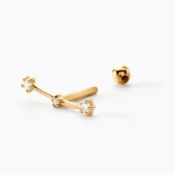 Discount Histoire d'Or Piercing Tierra Or Jaune Oxyde De Zirconium