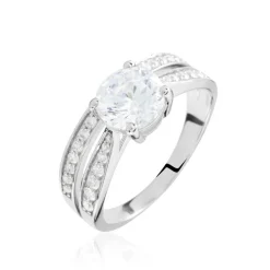 Clearance Histoire d'Or Solitaire Aarone Or Blanc Oxyde