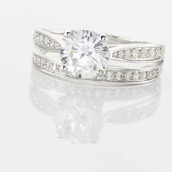 Clearance Histoire d'Or Solitaire Aarone Or Blanc Oxyde