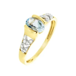 Histoire d'Or Solitaire Laetitienne Or Jaune Topaze Oxydes* Bagues|Bagues Avec Pierre