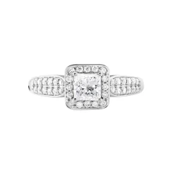 New Histoire d'Or Solitaire Or Blanc  Princessa Diamant Synthetique